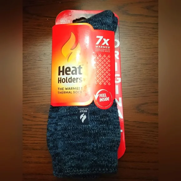 Heat Holders Mens Lined Thermal Socks Blue Size 7-12 - Picture 1 of 2